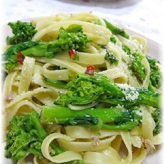 菜の花とツナのアンチョビソースパスタ